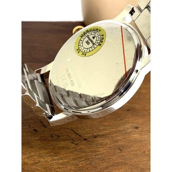 Movado Men's Watch 2100016 Museum Black Dial Swiss Quartz Two Tone Steel 39mm - Picture 7 of 14